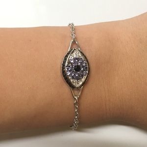 Evil eye Sterling silver bracelet